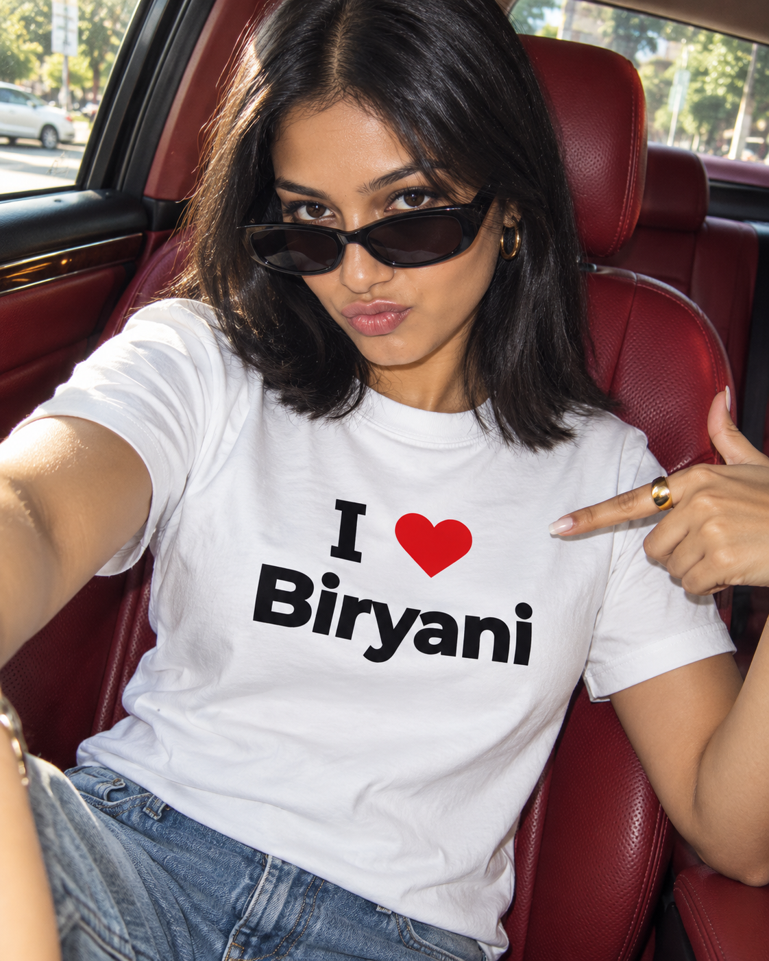 I Love Biryani White Unisex Tee
