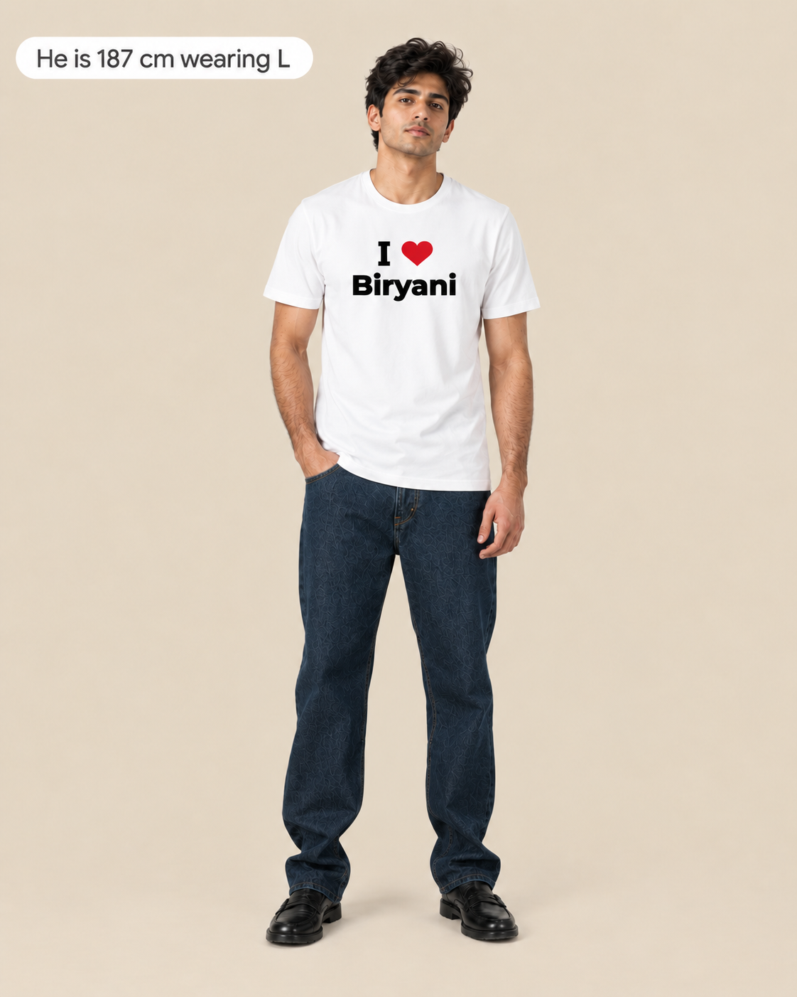 I Love Biryani White Unisex Tee